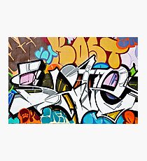 Abstract Graffiti on the textured wall Photographic Print