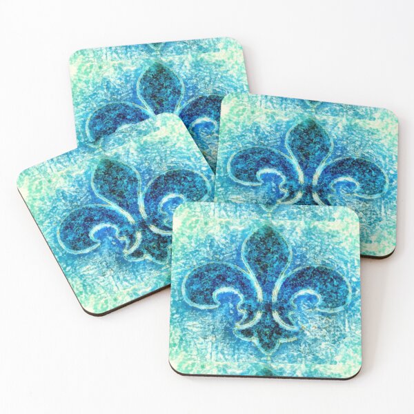 Item preview, Fleur de lis Turquoise - Par le Mer  designed and sold by JanineRileyArt.