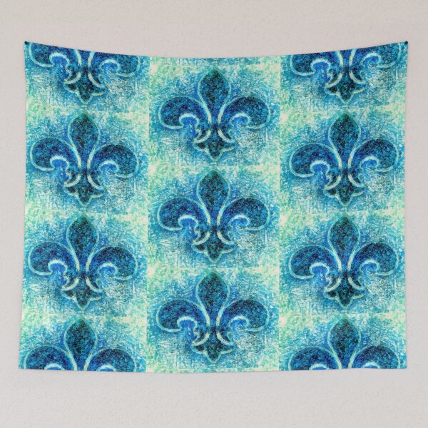 Item preview, Fleur de lis Turquoise - Par le Mer  designed and sold by JanineRileyArt.