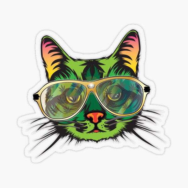 Vintage 1970s Happiness Is A Tight Pussy Cat Decal Sticker Prism Prismatic 