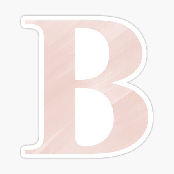 Light Pink Letter B | Sticker