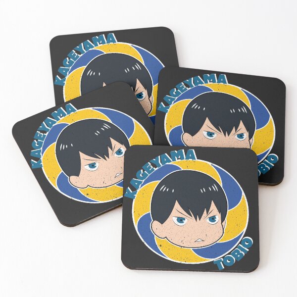 HAIKYUU: KAGEYAMA TOBIO CHIBI (GRUNGE STYLE) Coasters (Set of 4)