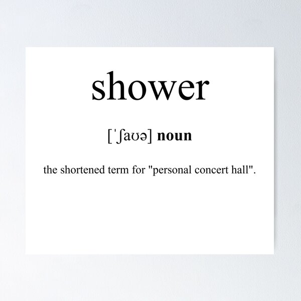 Artikel-Vorschau von Shower (Dusche) Definition | Dictionary Collection, designt und verkauft von Designschmiede.