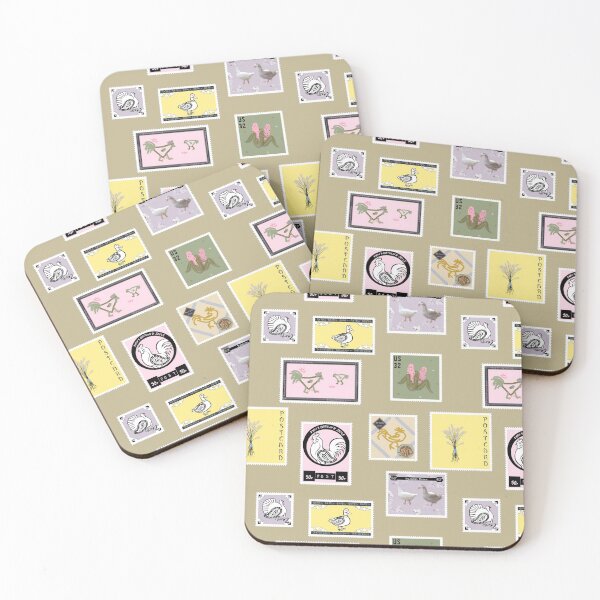 Item preview, Pastel Poultry Postage Pattern designed and sold by LochNestFarm.
