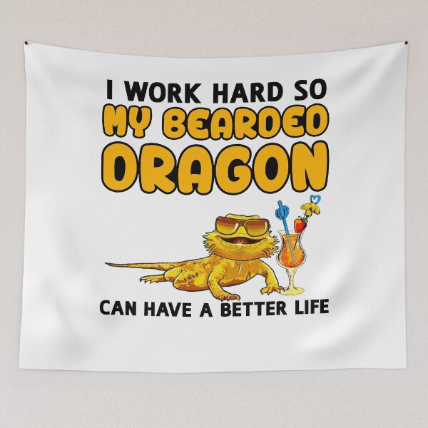 Item preview, Funny Bearded Dragon TShirt Bearded Dragon Lover Design "I work hard so my Bearded Dragon can have a better life" designed and sold by adsman68.