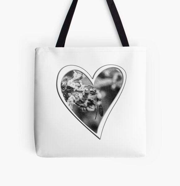 I Heart Bees All Over Print Tote Bag
