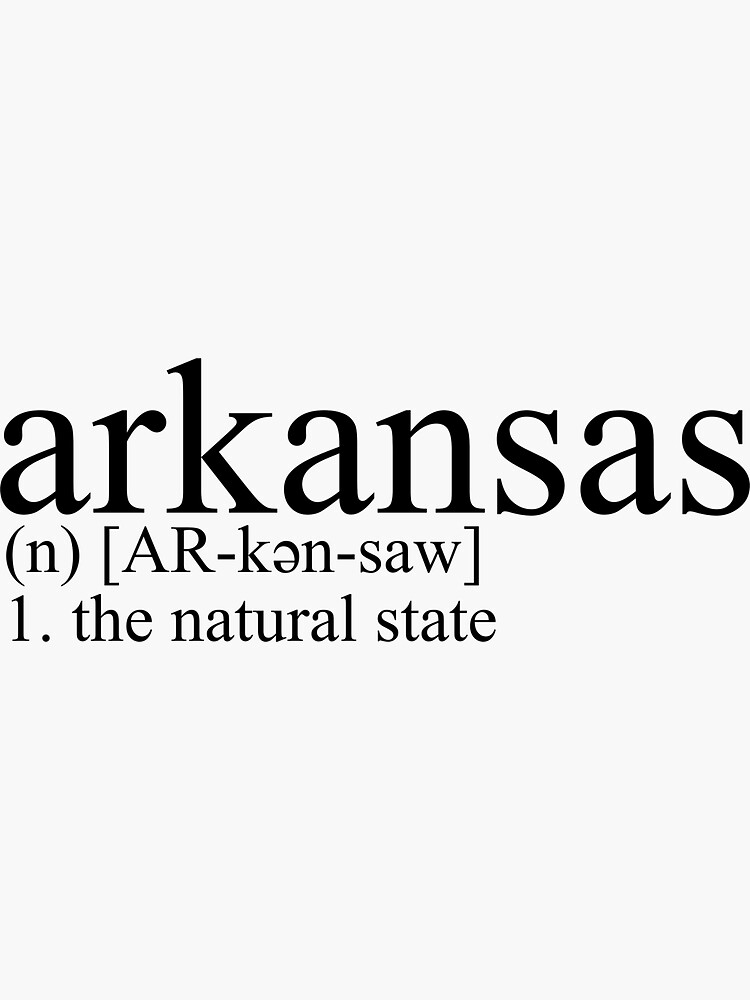 "arkansas definition" Sticker for Sale by GeometricPlaces Redbubble