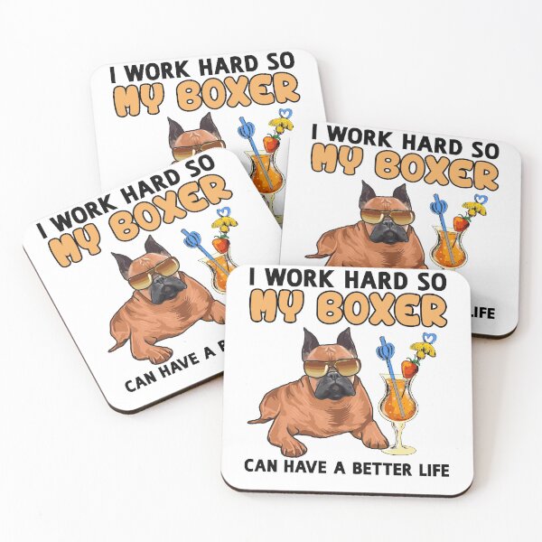 Item preview, Funny Boxer Dog TShirt Boxer Dog Lover Design "I work hard so my Boxer can have a better life" designed and sold by adsman68.