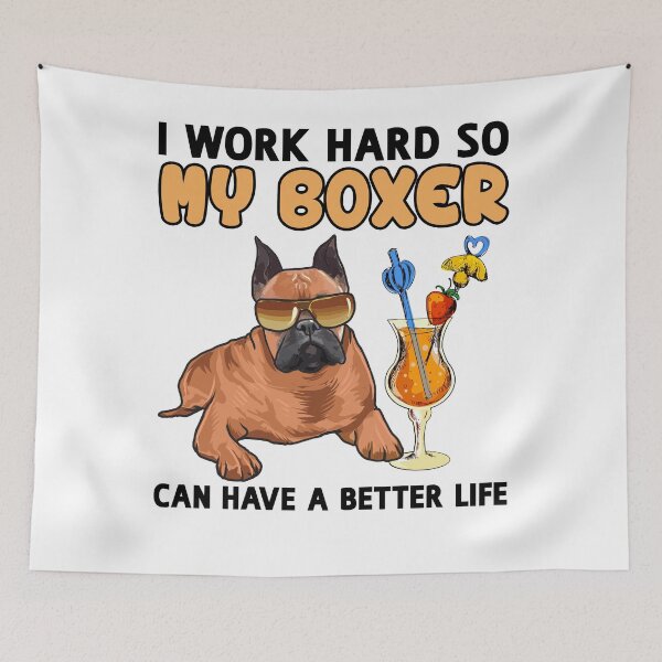Item preview, Funny Boxer Dog TShirt Boxer Dog Lover Design "I work hard so my Boxer can have a better life" designed and sold by adsman68.