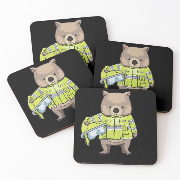 Item preview, Wombat Wombats Firefighter Australia Hero Gift designed and sold by LouiseLamoure.