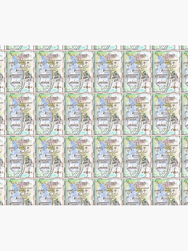 Swallows and Amazons map of Derwentwater by Sophie Neville - by SophieNeville