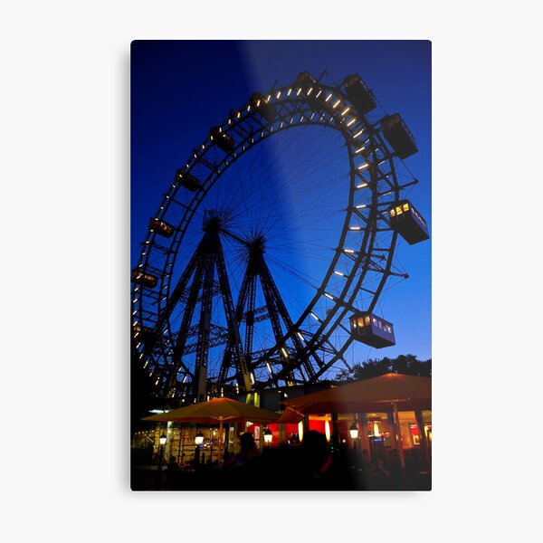 La ruota panoramica del Prater di Vienna Metal Print