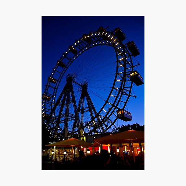 La ruota panoramica del Prater di Vienna Photographic Print