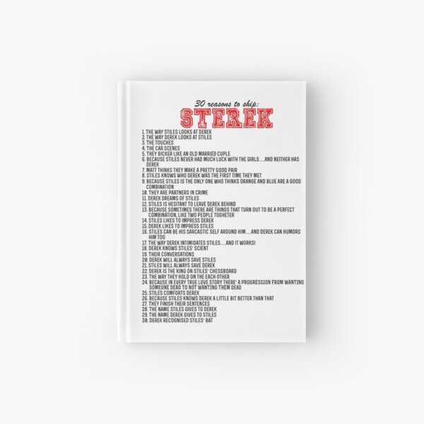30 reasons to ship Sterek Hardcover Journal
