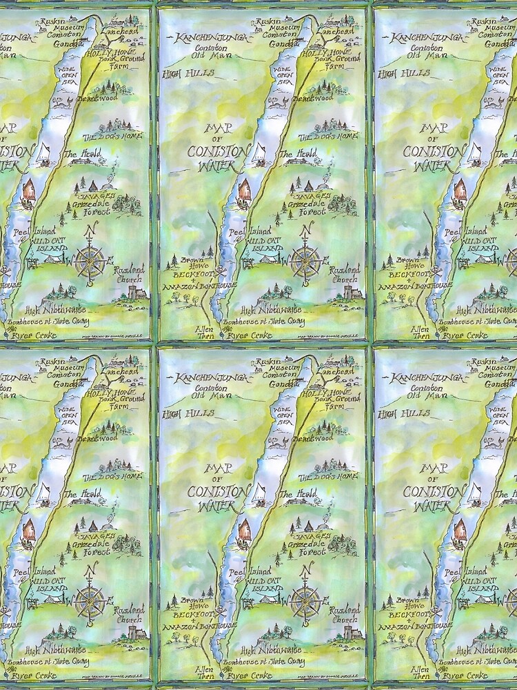 Swallows and Amazons map of Coniston Water - by SophieNeville