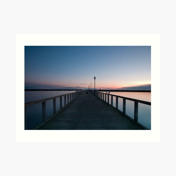 Amble Pier at Sun rise Art Print