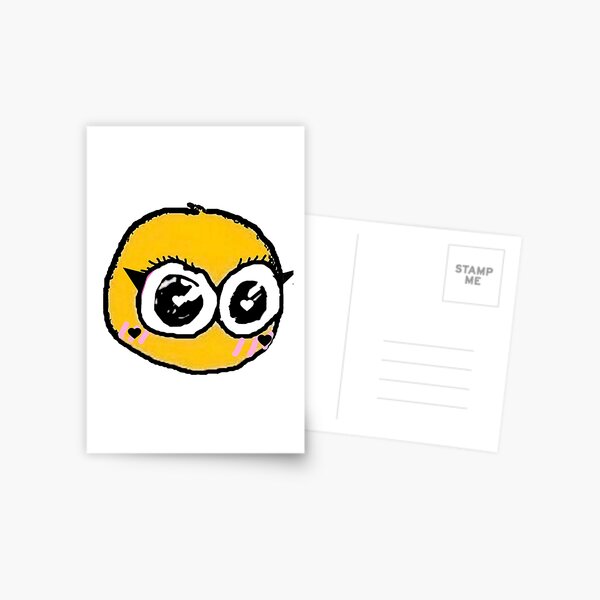 Cursed Stressed Emoji Postcard for Sale by jenmish