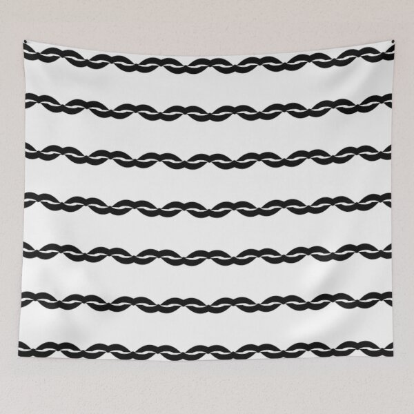 Item preview, Black and White Braided Stripes designed and sold by Poetic Patterns Studio.