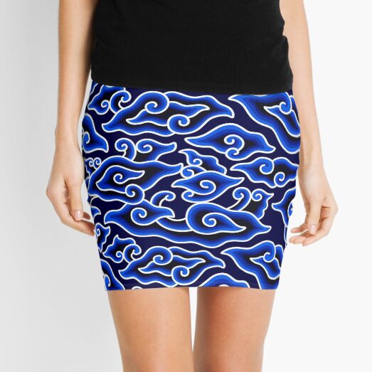 batik mega mendung motif Mini Skirt