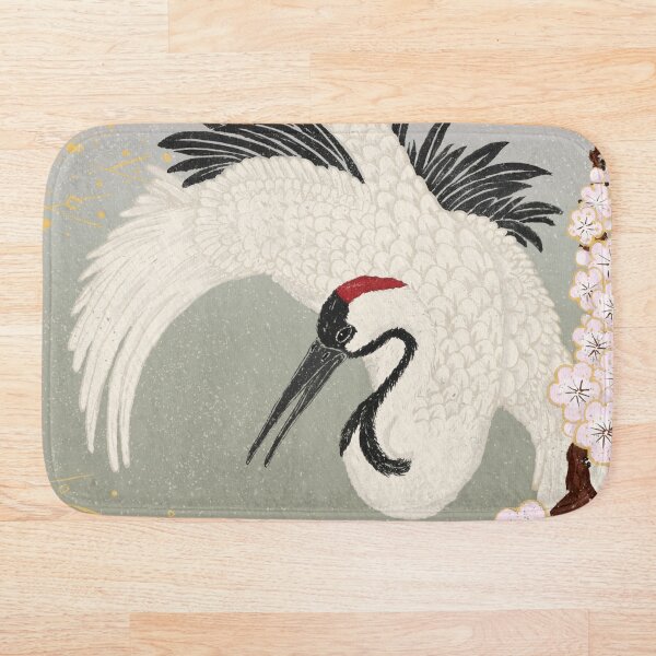 Japanese Crane Bath Mat