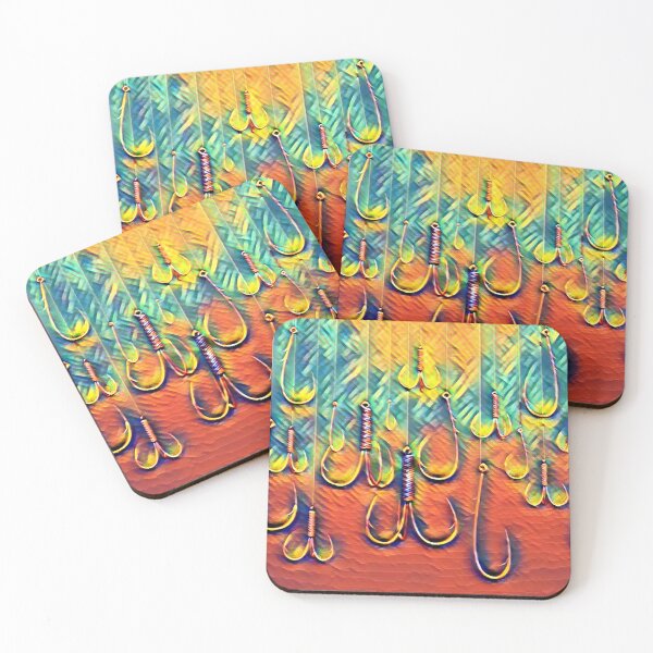 Item preview, Modern Art Fish Hook Painting designed and sold by webpatty.