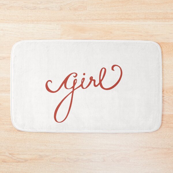 Item preview, GIRL Calligraphy Red designed and sold by JennieCarolina.