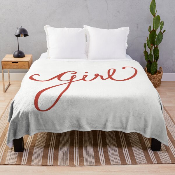 Item preview, GIRL Calligraphy Red designed and sold by JennieCarolina.
