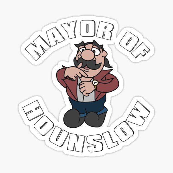 Chabuddy Cartoon Mayor of Hounslow Sticker