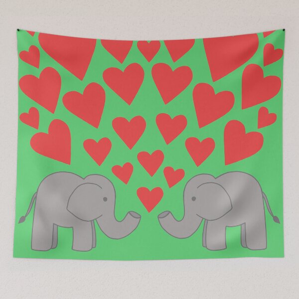 Item preview, Christmas Loved up Elephants designed and sold by passionatelyem.