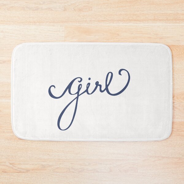 Item preview, GIRL Calligraphy Blue designed and sold by JennieCarolina.