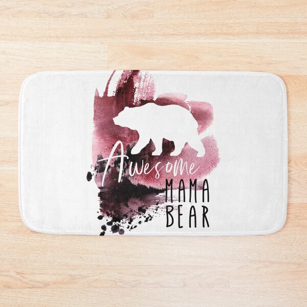 Item preview, Awesome mama bear art pink watercolor designed and sold by edgeofthesand.
