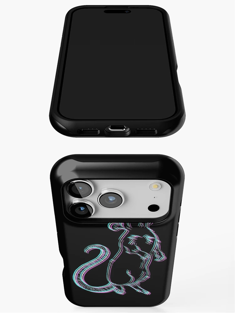 Thumbnail 3 of 4, iPhone Case, 3D effect rat designed and sold by Rossalade.