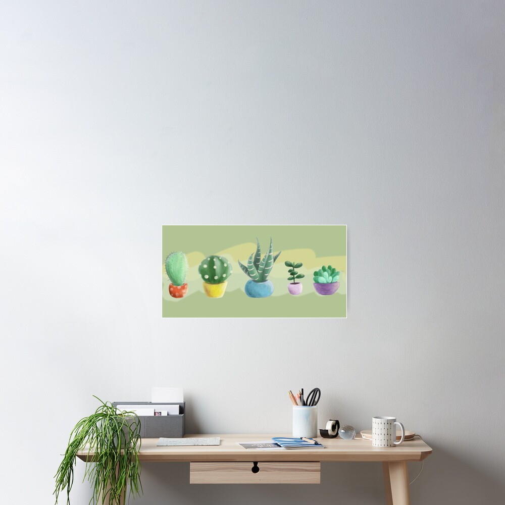 cute cacti Poster