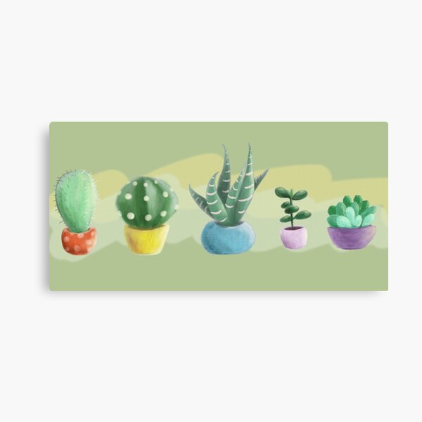 cute cacti Canvas Print