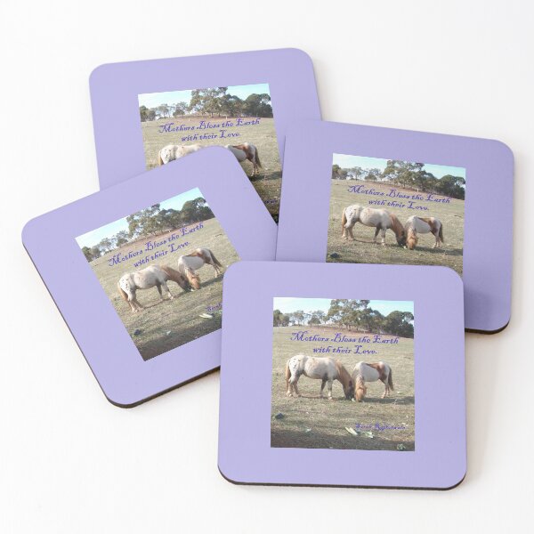 Item preview, Mothers Bless the Earth with Their love - Inspirational Quote with Ponies designed and sold by Sarah  Rajkotwala.