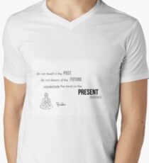 Concentrate on the present moment - Buddha Men's V-Neck T-Shirt