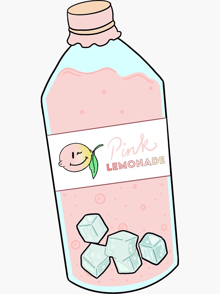 "Pink Lemonade Bottle" Sticker for Sale by LINNEAWALLSTEN Redbubble