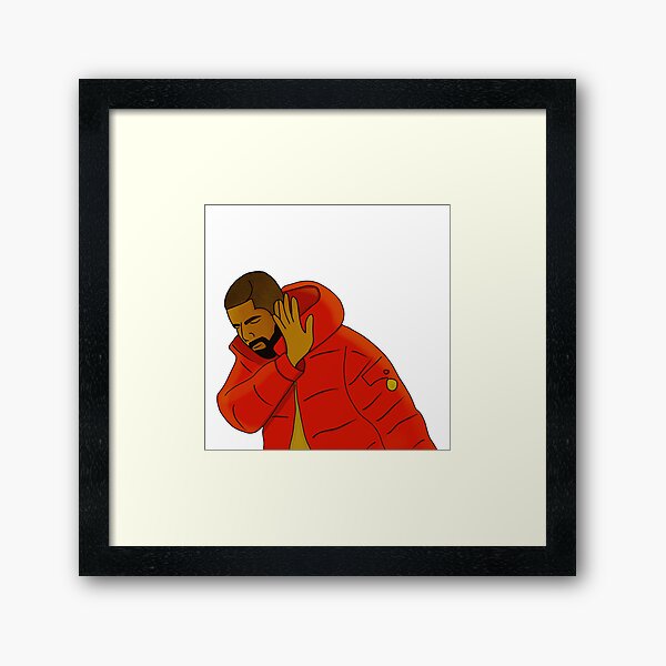 Drake Hotline Bling Meme Drawing Framed Art Print By Lextong8 Redbubble