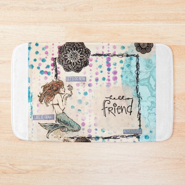 Item preview, Mermaid: hello friend designed and sold by 123ArtDesigns.