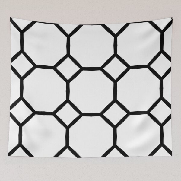 Item preview, Black and White Honeycomb Pattern designed and sold by Poetic Patterns Studio.