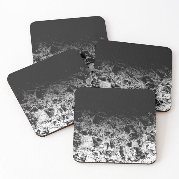 Item preview, Beyond Infinite - black and white gradient abstract polygonal swirls designed and sold by JaycraveDesigns.