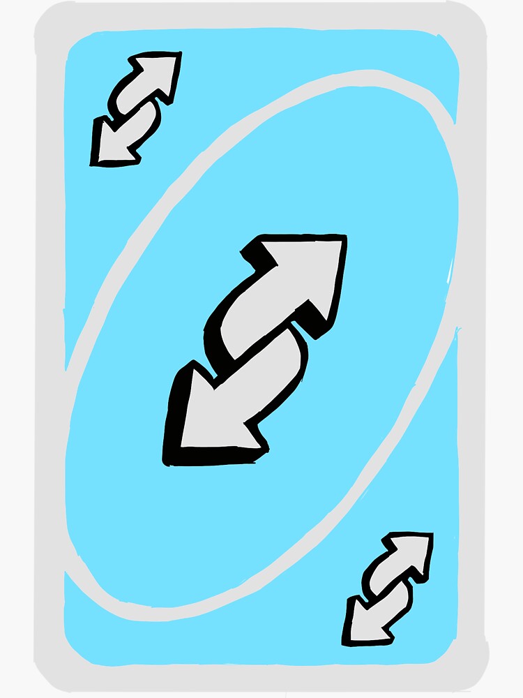 Blue Uno Reverse Card | Greeting Card