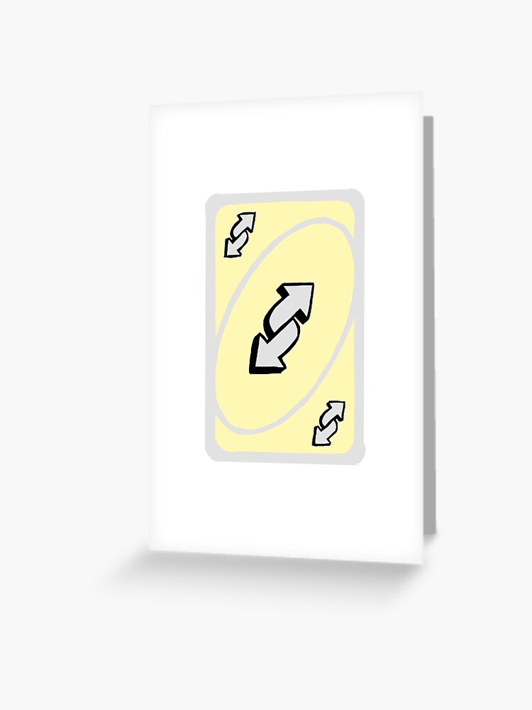 Light Yellow Reverse Uno Card | Greeting Card