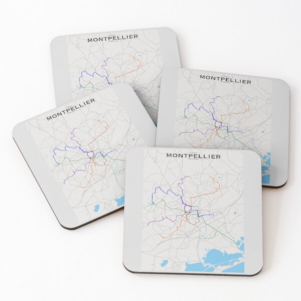 Item preview, Montpellier Transit Map designed and sold by CPTVDesign.