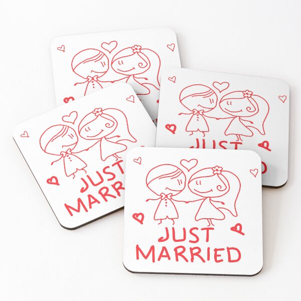 Item preview, Just Married, Simple Yet Elegant, Minimalist, Cute, Adorable designed and sold by Vintage-Artwork.