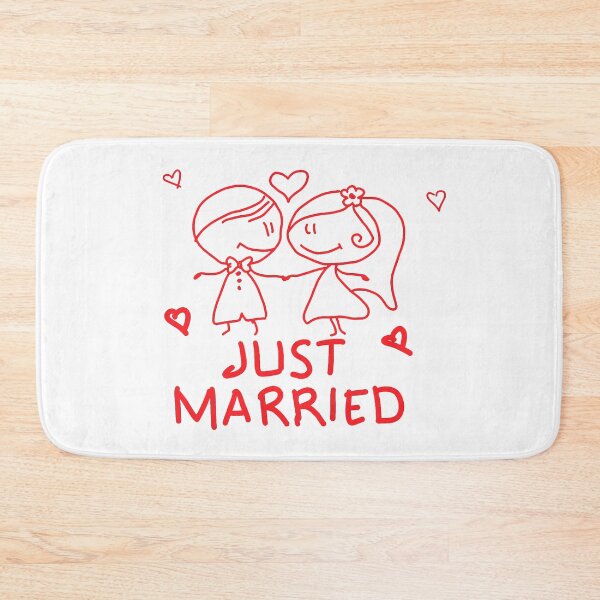 Item preview, Just Married, Simple Yet Elegant, Minimalist, Cute, Adorable designed and sold by Vintage-Artwork.