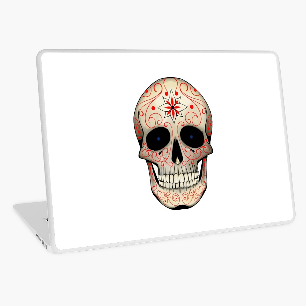 Sticker Sugar Skull pour Clavier Macbook