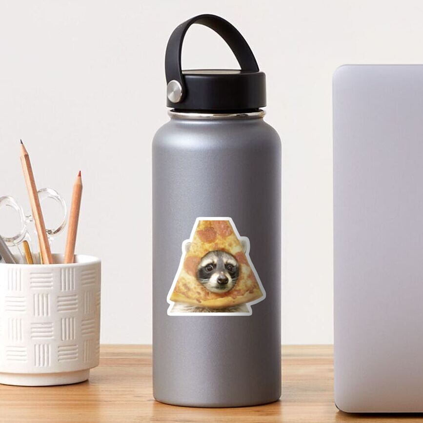 pizza raccoon Sticker