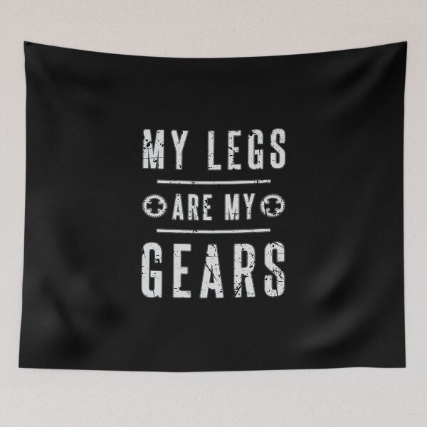 Item preview, My Legs Are My Gears Cycling Bike Theme Gifts for a Cyclist White designed and sold by KNUXX Shop.