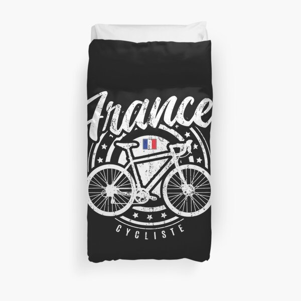 Cycliste Français Cyclisme Drapeau Thème Vélo Cadeaux pour un cycliste Housse de couette